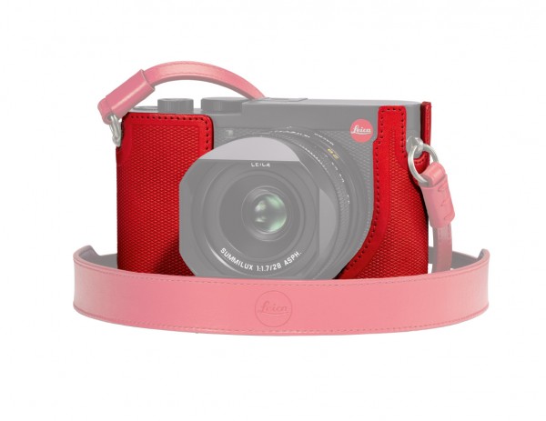 Leica Q2 相机保护套，红色皮革