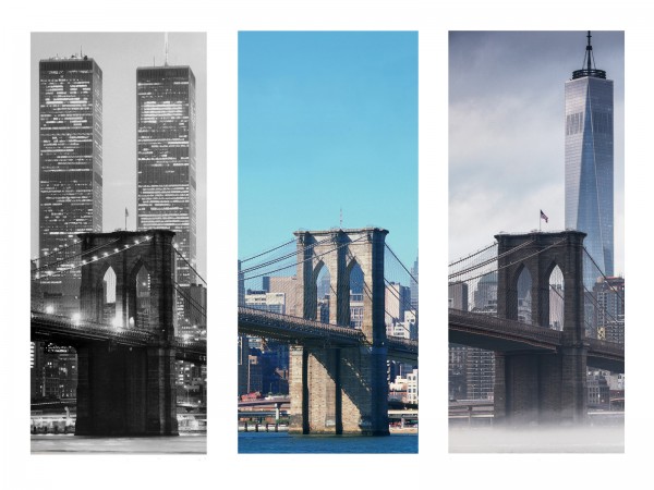 Torsten A. Hoffmann "New York before and after - mit Brooklyn Bridge, Triptychon"