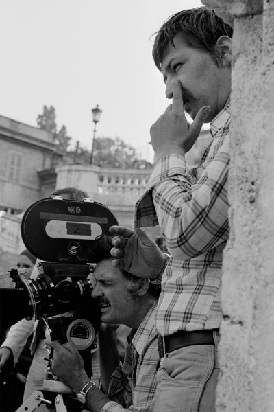 Michael Friedel "R.W.F. und Michael Ballhaus bei Dreharbeiten Martha", Rom 1973