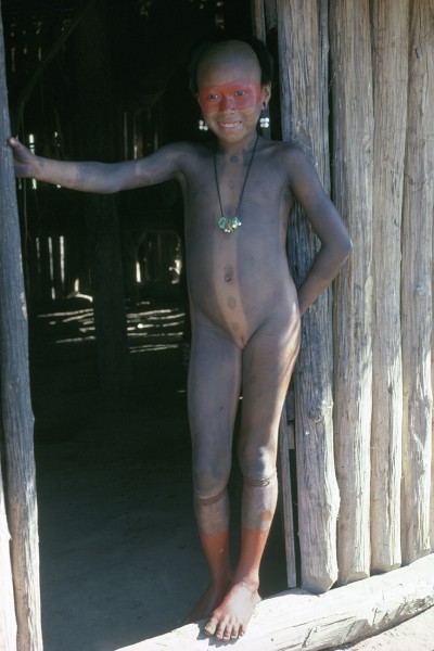 Michael Friedel "The Txcucarramae-Kayapo, Kretire village. Entrance to a house that is constructed w