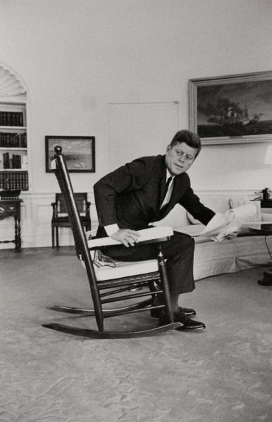 Fred Ward "John F. Kennedy on his rocking chair", 1963