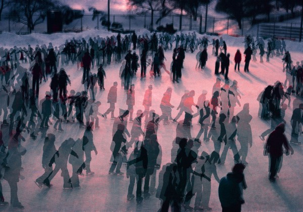 Thomas Hoepker "Eisläufer im Central Park", New York, 1993
